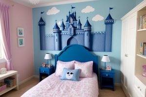 łóżko domek w pokoju dziewczęcym